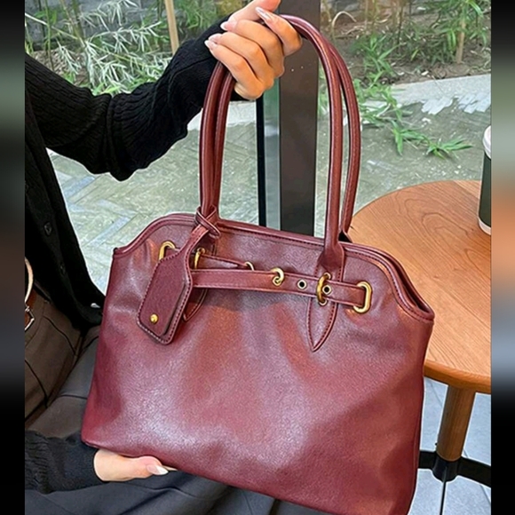 NWOT Autumn New Vintage Niche Design Handbag, High-Quality Commute - Picture 4 of 8